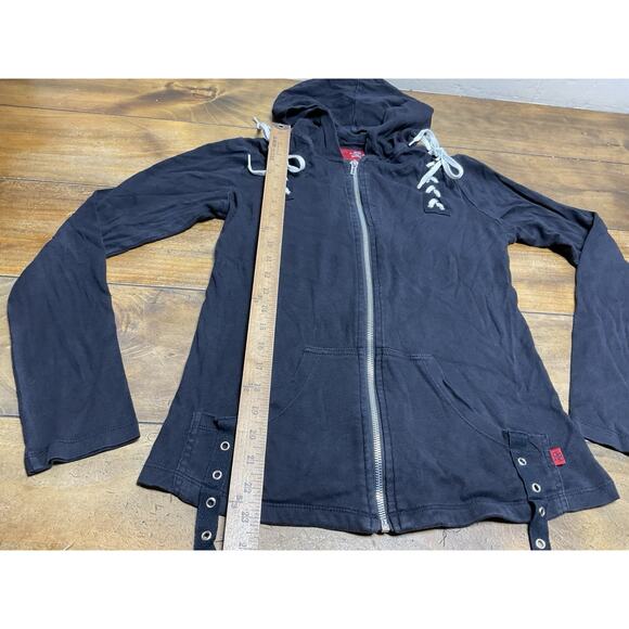 Royal Bones Daang Goodman Women's Jacket Size Medium Zip Up Goth Emo Vtg Y2K - Picture 9 of 12